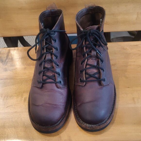 Origin USA brown boots vibram soles size 10 made in Maine